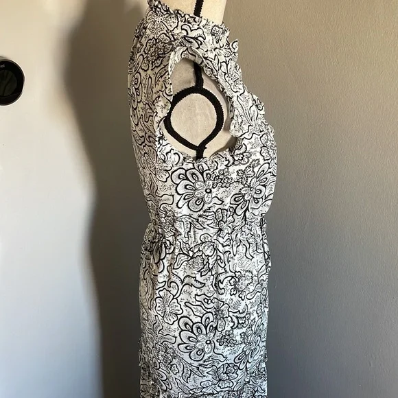 Who What Wear floral black white dress - Picture 6 of 11